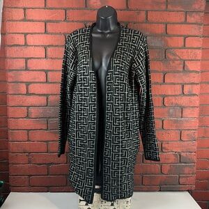 Kempson Women's Large Geometric Cardigan – NWT,‎ Cozy & Stylish
